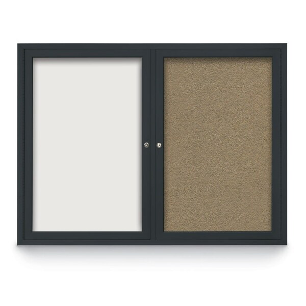 Corkboard, Black/Black, 72" x 36"